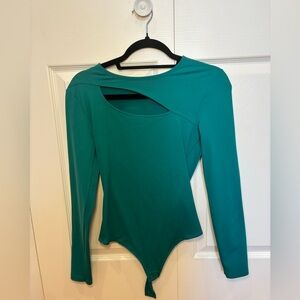 Abercrombie & Fitch Teal Long Sleeve Bodysuit